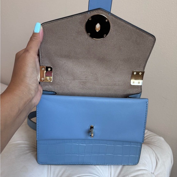 NWOT Michael kors Greenwich Small Crocodile Embossed Leather Crossbody Bag - Picture 4 of 6